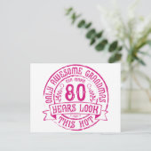 Funny Hot Grandma 80th Birthday Briefkaart (Staand voorkant)