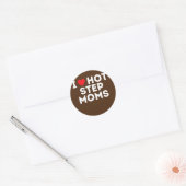Funny Hot Step Ma Stap papa tante oom Ronde Sticker (Envelop)