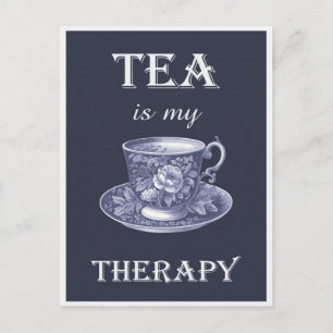 Funny  Hot Tea is mijn therapie Briefkaart