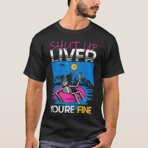 Funny Hou je mond over het strand van de rivieroev T-shirt