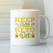 Funny  Houd Kalm en Keto op Funny Quote Koffiemok