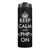 Funny houdt kalm en code op thermische reistumbler thermosbeker (Voorkant)
