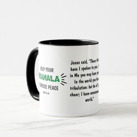 Funny HOUDT UW WAHALA Nigeriaanse citaat Mok (Voorkant links)