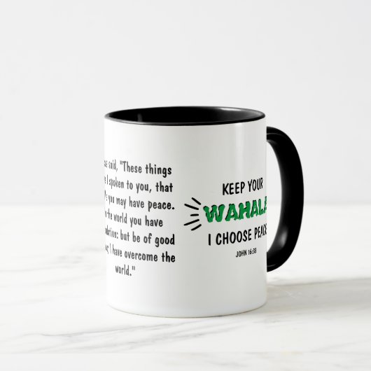 Funny HOUDT UW WAHALA Nigeriaanse citaat Mok (Voorkant rechts)