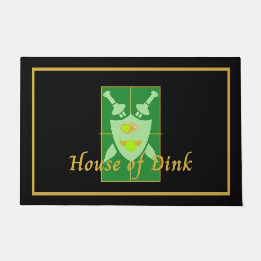 Funny House of Dink Pickleball Crest Deurmat (Voorkant)
