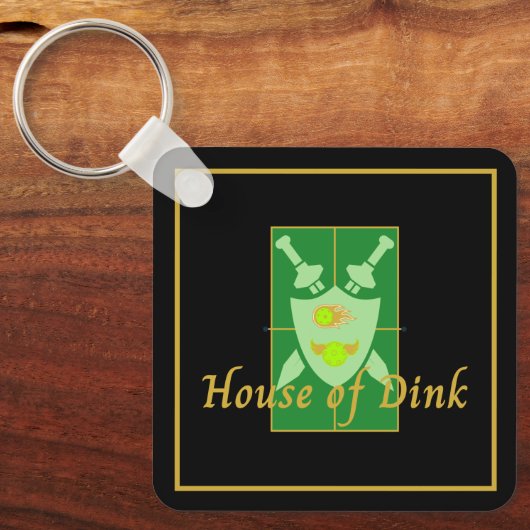 Funny House of Dink Pickleball Crest Sleutelhanger (Voorkant)