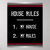 Funny House Rules Poster (Voorkant)