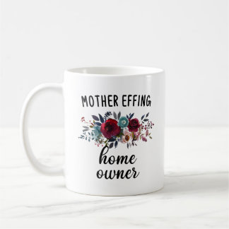 Funny Housewarming, Floral New Home Owner Koffiemok