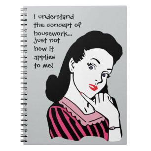 Funny Housework Concept Notitieboek