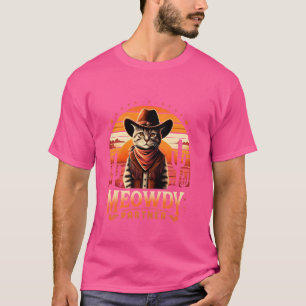 Funny Howdy Meme Wild West Cowboy Pet Meowdy Partn T-shirt