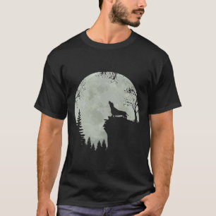 Funny Howling Dachshund Full Moon Wiener Dog T-shirt