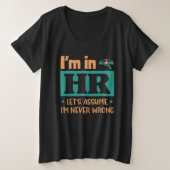 Funny HR Officer Gift | Personeelswerkerscode Grote Maat T-shirt (Design voorkant)