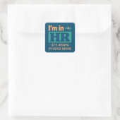 Funny HR Officer Gift | Personeelswerkerscode Vierkante Sticker (Tas)