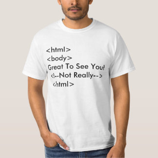 Funny HTML Commentaar Shirt