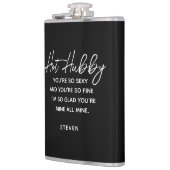 Funny Hubby Husband Romantic Poem Gepersonaliseerd Heupfles (Links)