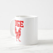 Funny Huge Mens Rooster Graphic Koffiemok (Voorkant links)