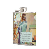 Funny  Huisvrouw Art en Citaat Heupfles (Links)