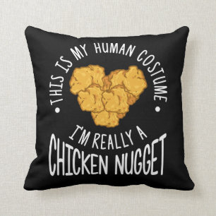 Funny Human Costume Chicken Nugget Kussen
