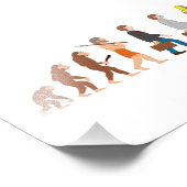 Funny Human Evolution Foto Afdruk (Hoek)