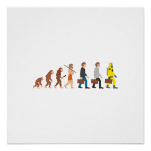 Funny Human Evolution Perfect Poster
