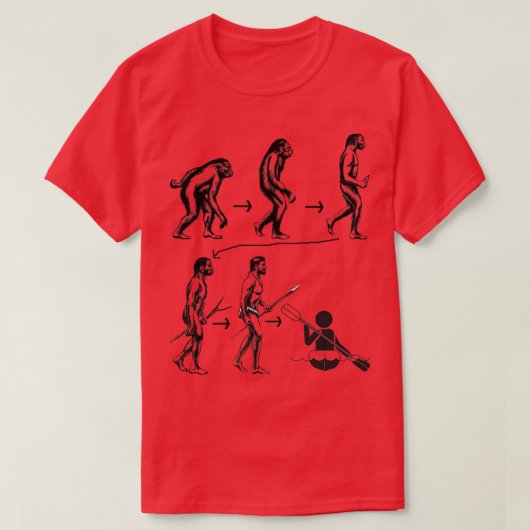 Funny Human Evolution to Rowing gift for Rowing T-shirt (Design voorkant)