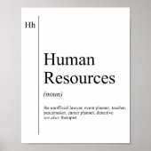 Funny Human Resources Definition Poster (Voorkant)