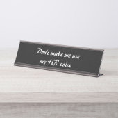 Funny Human Resources Gezegden Bureau Naambordje (Voorkant)