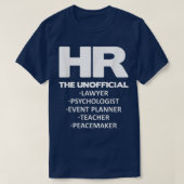 Funny Human Resources HR over alles T-shirt (Design voorkant)