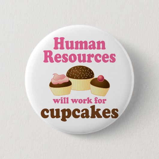 Funny Human Resources Ronde Button 5,7 Cm (Voorkant)