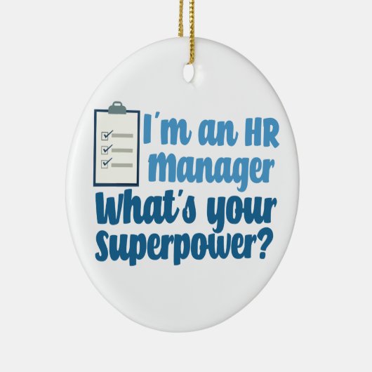 Funny Human Resources Superheld Keramisch Ornament (Rechts)