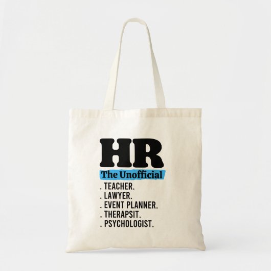 Funny Human Resources Tote Bag (Voorkant)