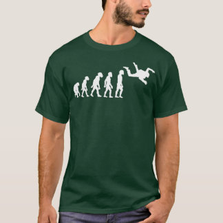 Funny Human Skydiving Evolution Freefall Skydiver T-shirt