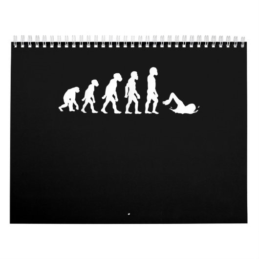 Funny Human Swimming Evolution Swimmer Swim Kalender (Hoes)
