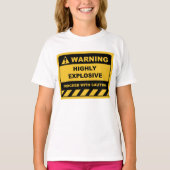 Funny Human Warning Labels (SLECHTS EXPLOSIEF) T-shirt (Voorkant)