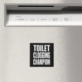 Funny Humor Bathroom Joke Toilet Clogging Chamon  Magneet (Insitu (Vaatwasser))
