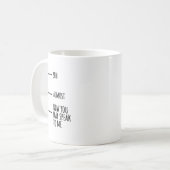 Funny Humor Coffee Quote Mood Mug (Devant gauche)