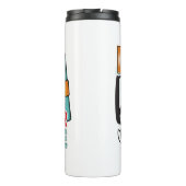 Funny Humor Coffee Quotes voor koffie-overs Thermosbeker (Achterkant)