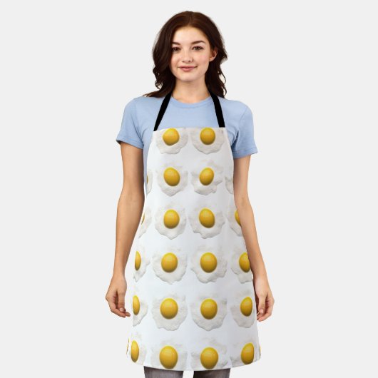 Funny Humor Fried Eggs Pattern Schort (Gedragen)