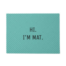 Funny Humor Modern Blauwgroen Pattern Hi I am Entr