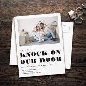 Funny Humor New Address Simple Photo Moving Aankondigingskaart