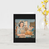 Funny Humor Retro Thanksgiving Family Dysfunction Kaart (Gele Bloem)