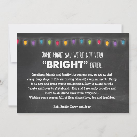 Funny Humor Wenskaart met Kerstmis (Achterkant)