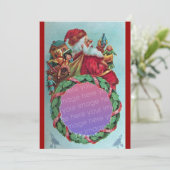 FUNNY, HUMOROUS SANTA  Foto Template Red Kaart (Staand voorkant)