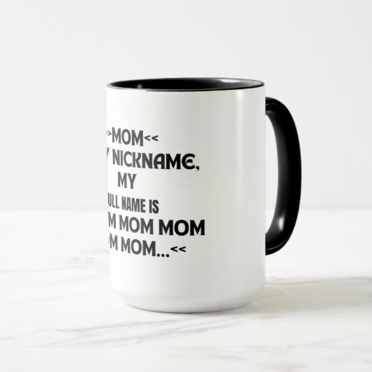 Funny/Humoureus Quote Coffee Mok (zwart en wit) (Voorkant rechts)