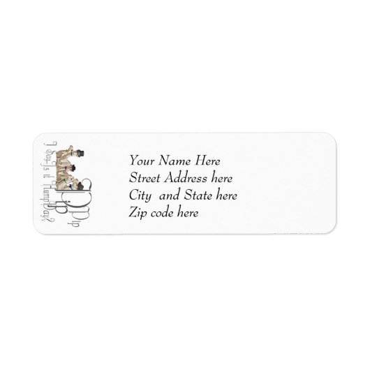 Funny Hump Day Camels in Monocles Etiket (Voorkant)