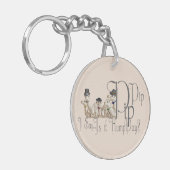Funny Hump Day Camels in Monocles Sleutelhanger (Voorkant Links)
