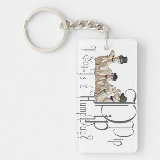 Funny Hump Day Camels in Monocles Sleutelhanger (Voorkant)