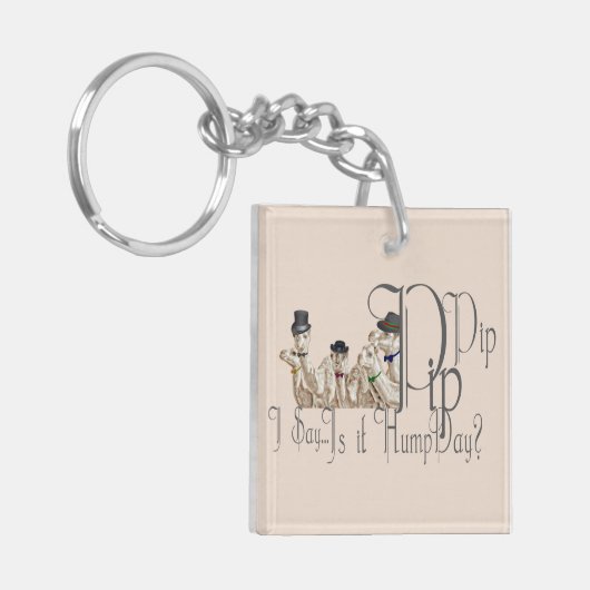 Funny Hump Day Camels in Monocles Sleutelhanger (Voorkant Links)