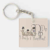 Funny Hump Day Camels in Monocles Sleutelhanger (Voorkant)