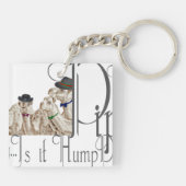 Funny Hump Day Camels in Monocles Sleutelhanger (Achterkant)
